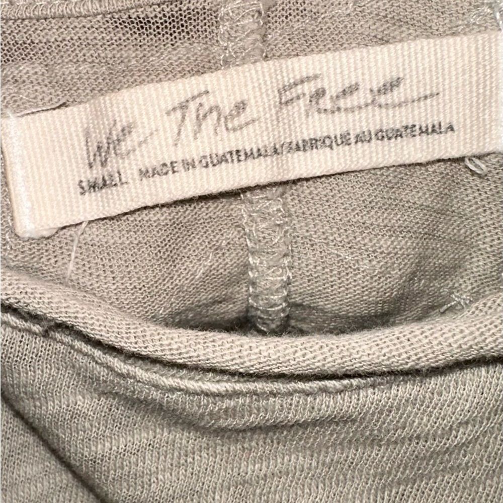 We The Free Sage Green Short Sleeve Distressed Tee - Picture 3 of 3